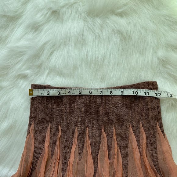 Anthropologie Lapis Dress Skirt Convertible Peach Pink Beaded Boho #A097B OS - Picture 5 of 8